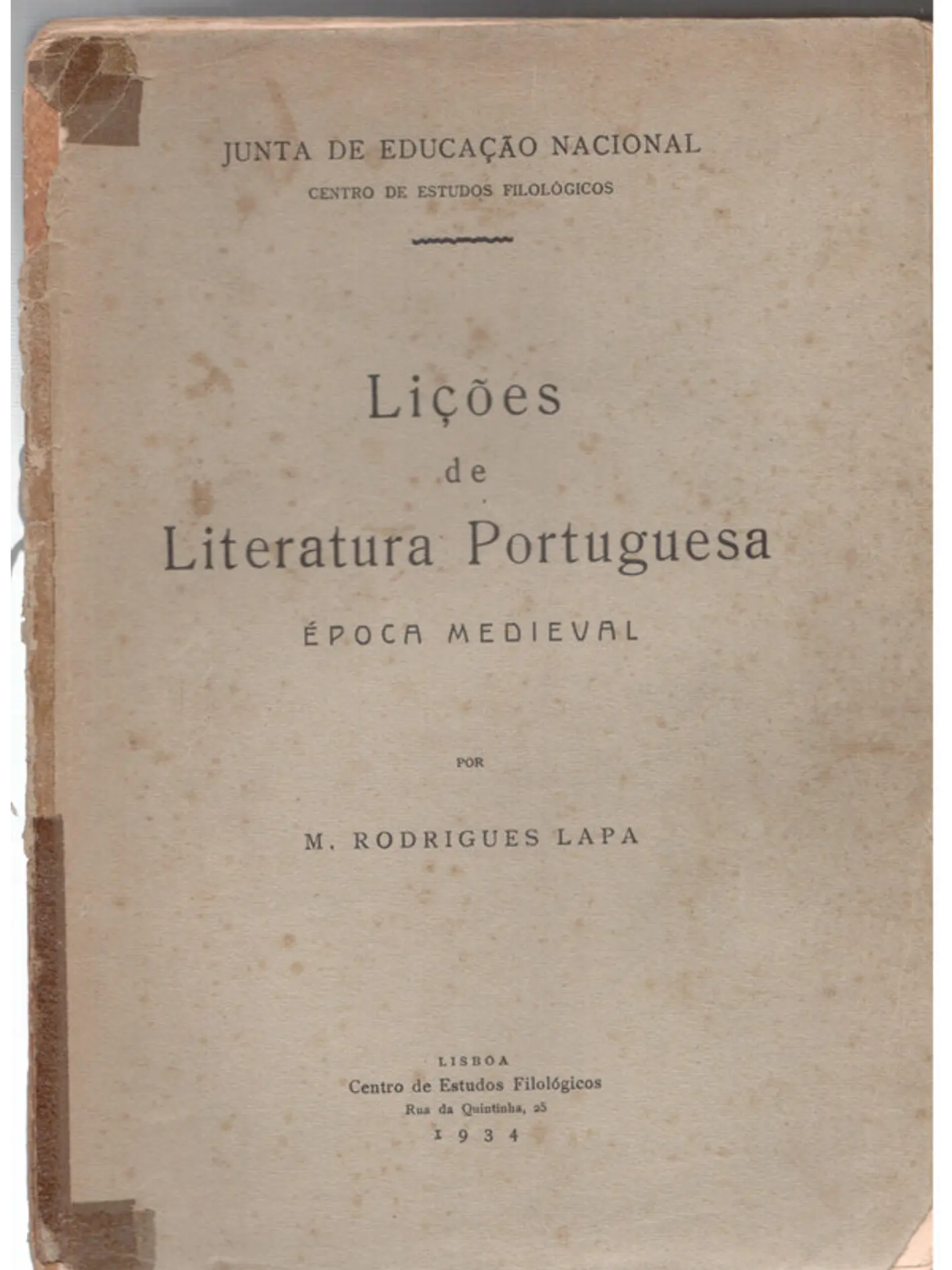 Lições de literatura portuguesa época medieval 1