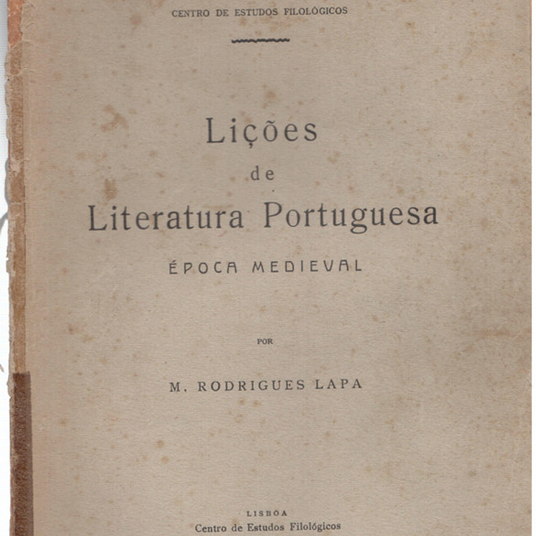 Lições de literatura portuguesa época medieval 1