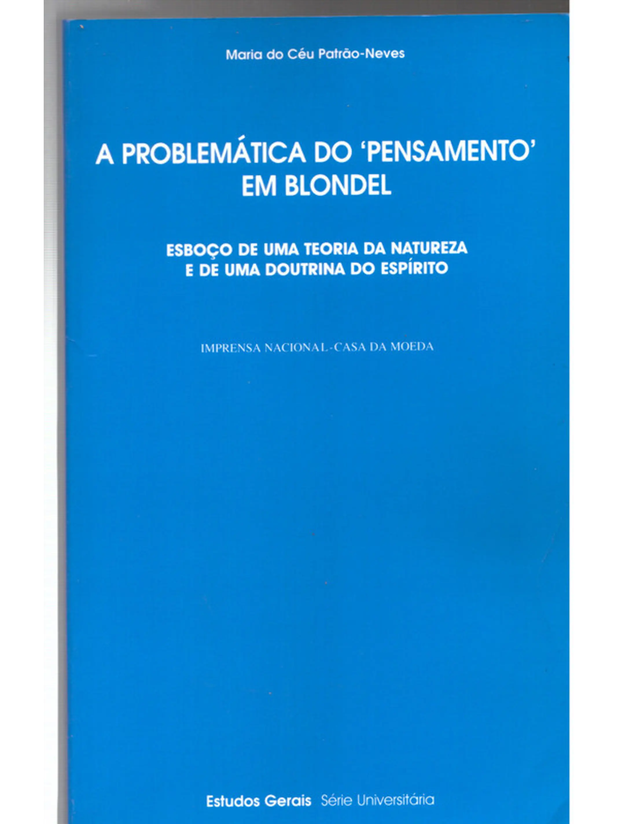 A problemática do pensamento em blondel 1