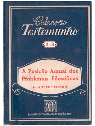 A posição atual dos problemas filosóficos