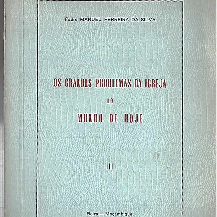 Os grandes problemas da igreja do mundo de Hoje 1