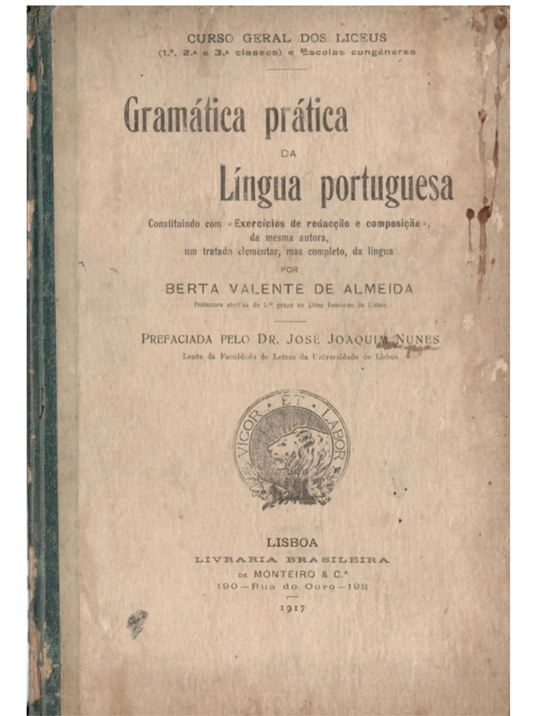 Gramática da prática da língua portuguesa 1