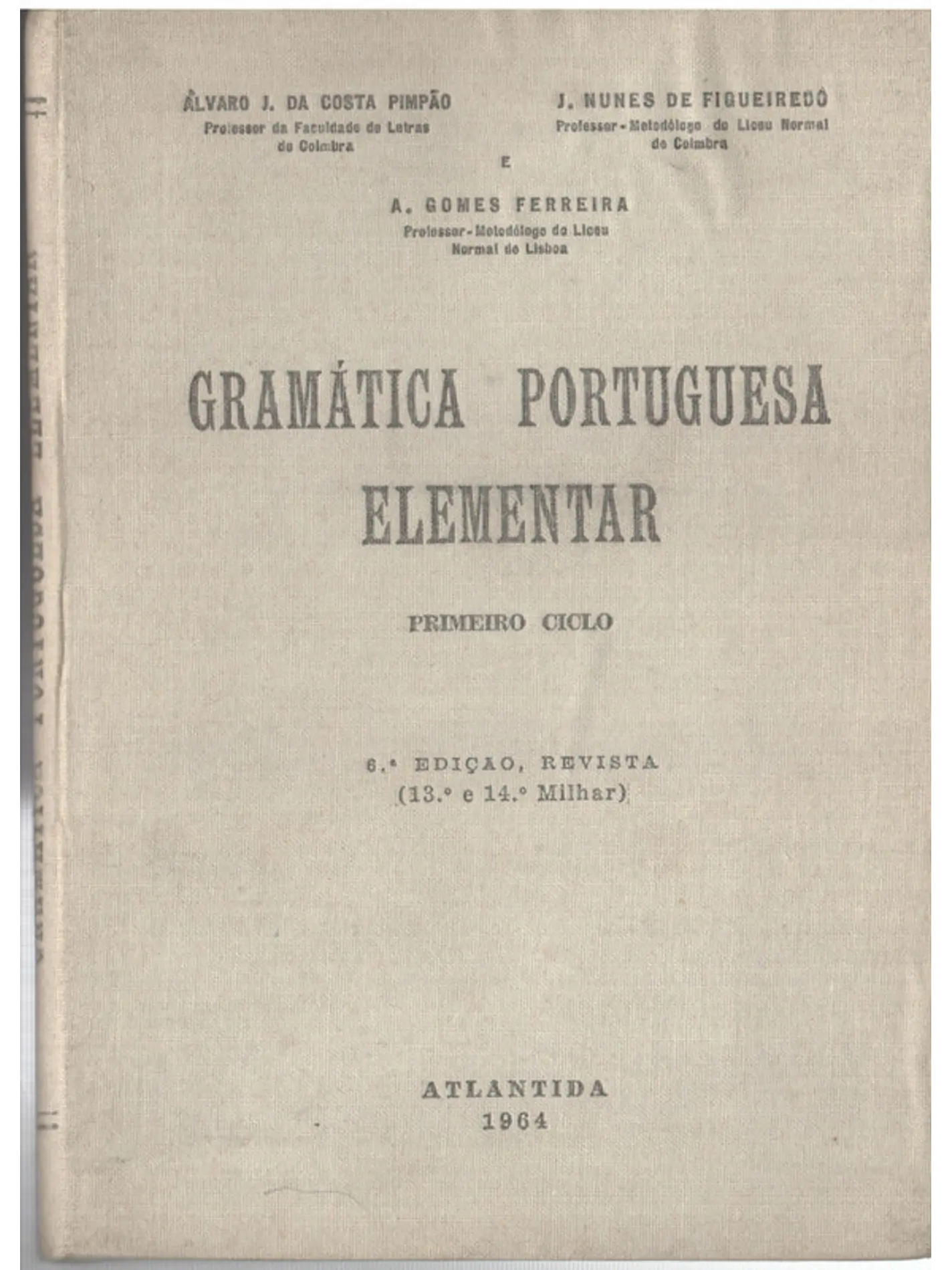 Gramática portuguesa elementar terceiro ciclo 1