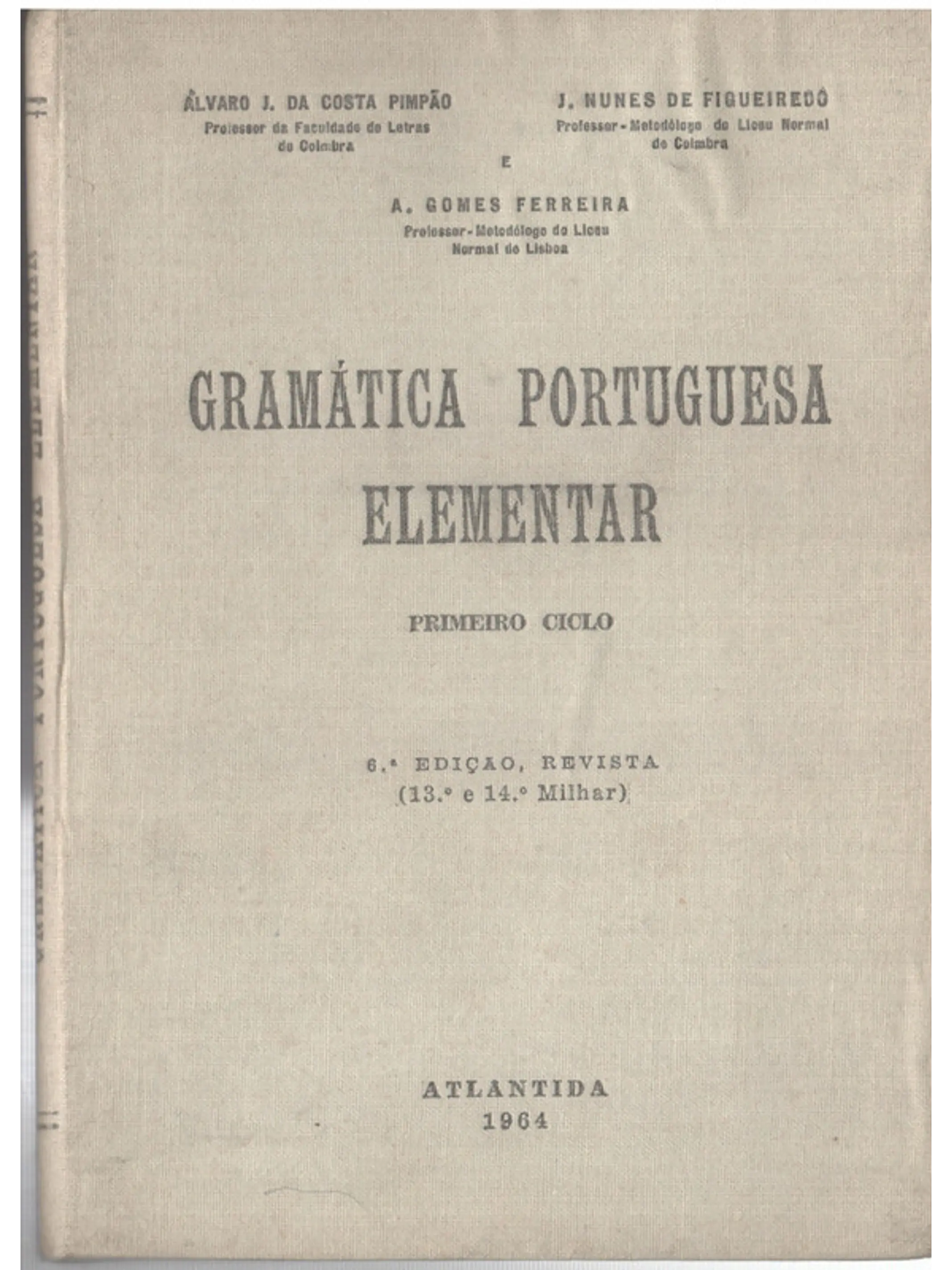 Gramática portuguesa elementar terceiro ciclo 1