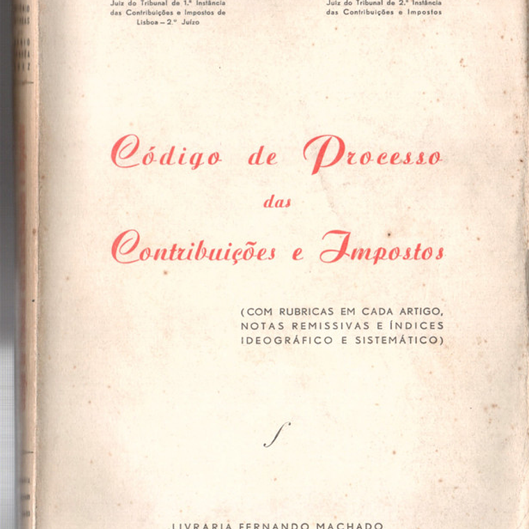 Código de processo das contribuições e impostos 1