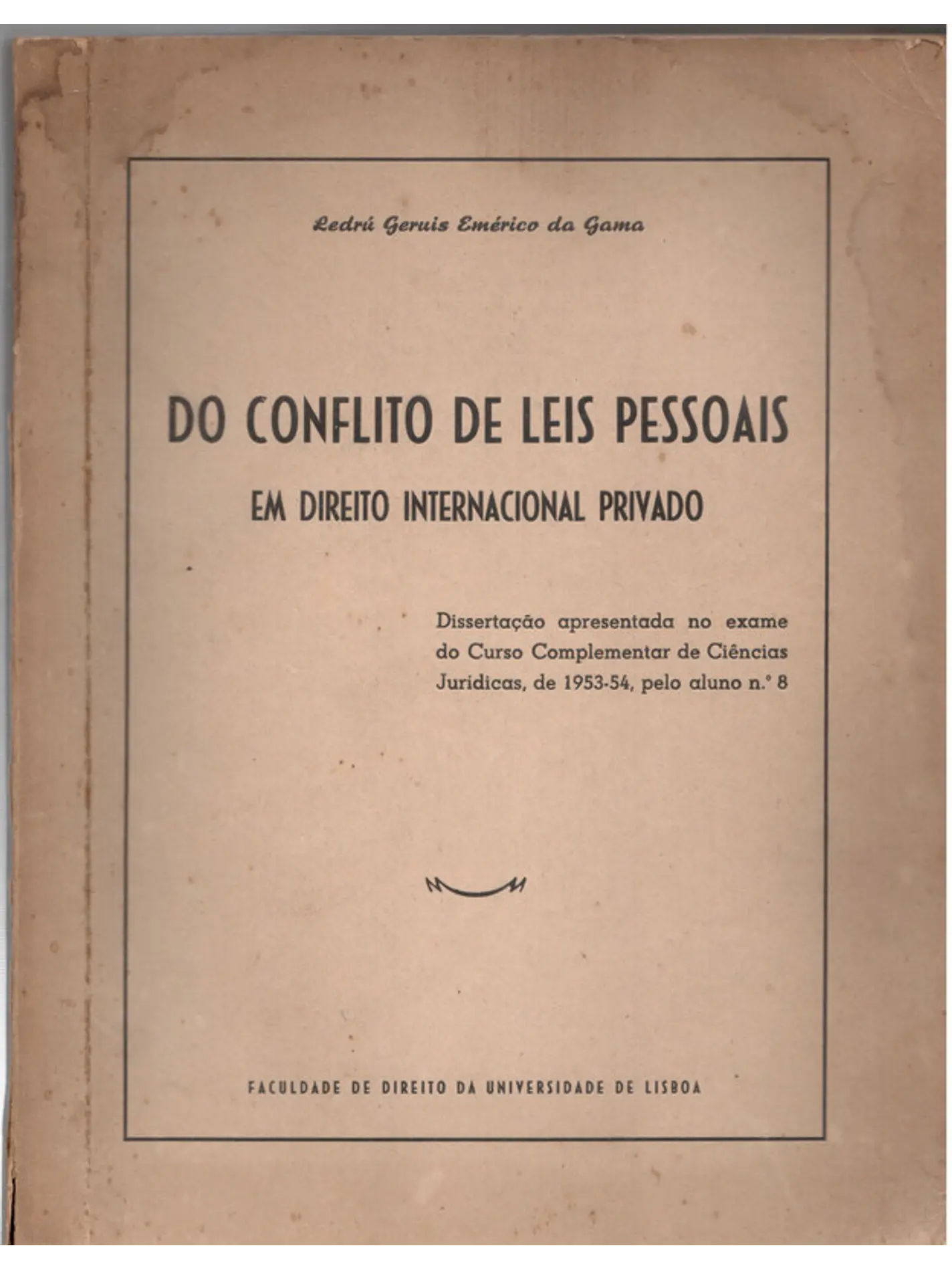 Do conflito de leis pessoais em direito Internacional privado 1