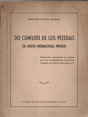 Do conflito de leis pessoais em direito Internacional privado