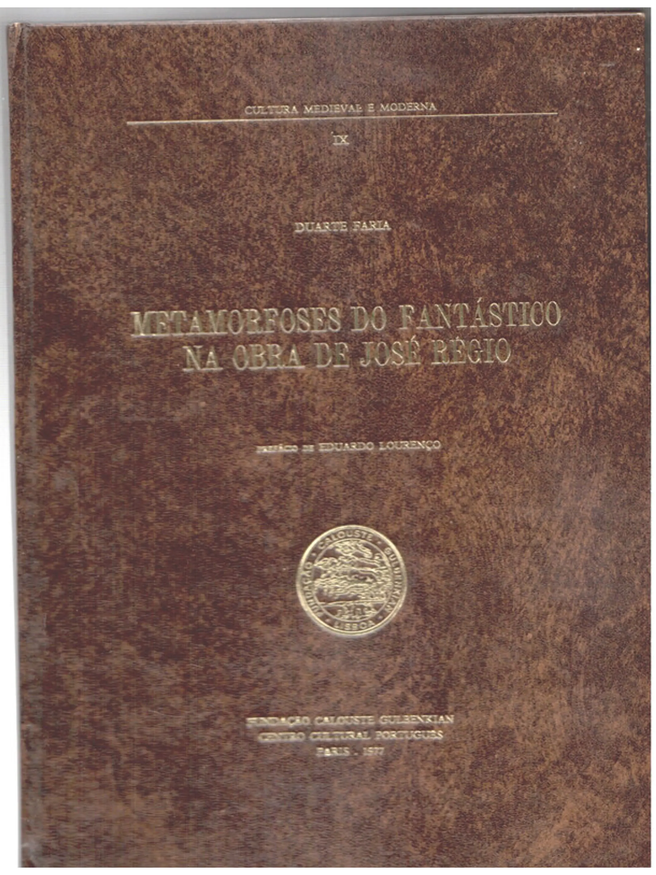 Metamorfoses do fantástico na obra de José Régio 1