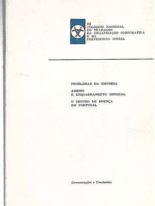 III colóquio nacional do trabalho da organização corporativa e da previdência social