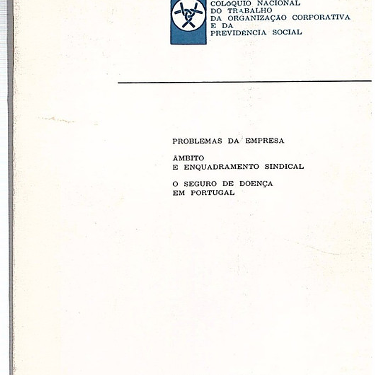 III colóquio nacional do trabalho da organização corporativa e da previdência social 1