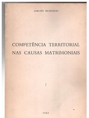 Competência territorial nas causas matrimoniais