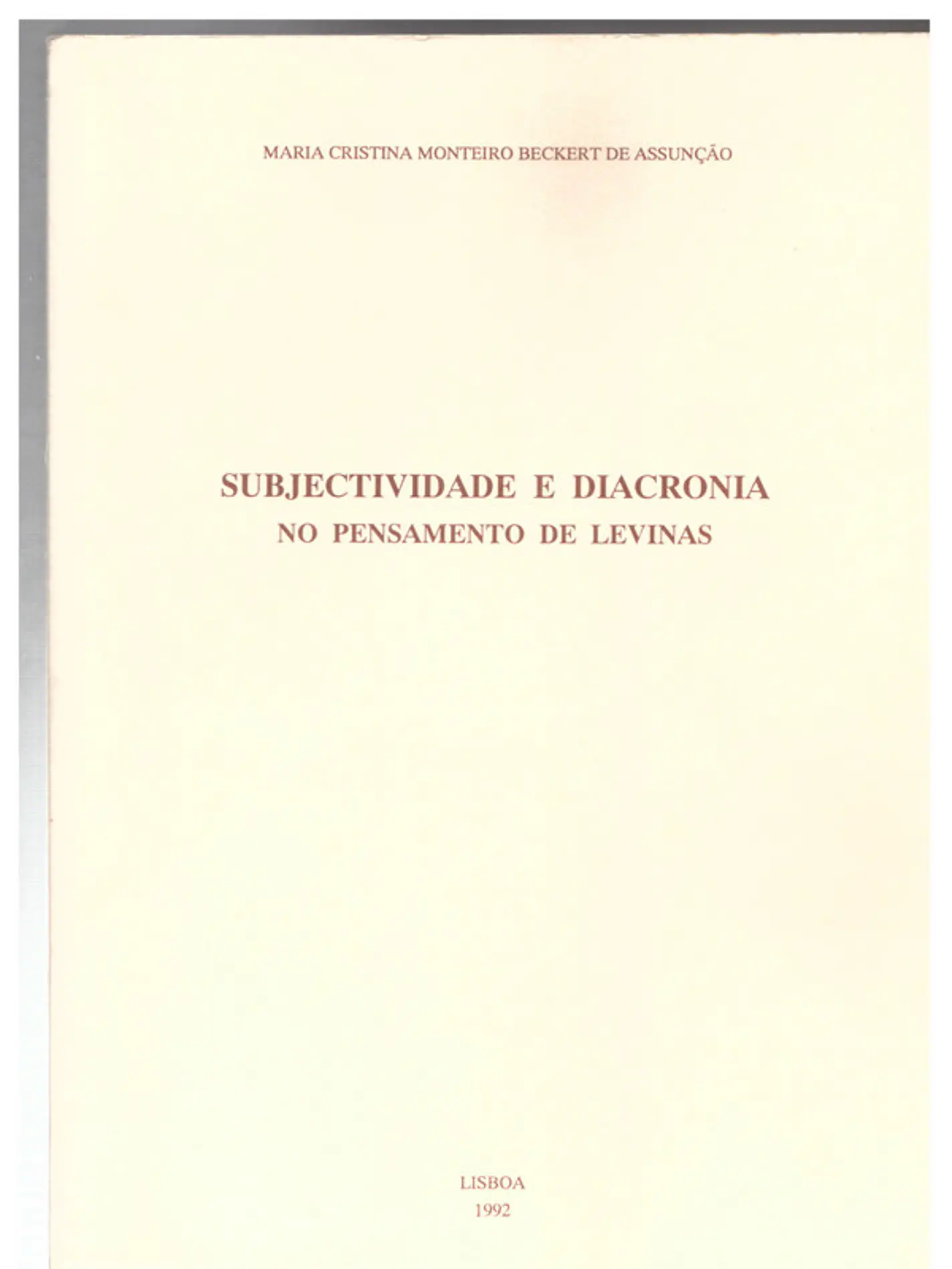 Subjetividade e diacronia no pensamento de Levinas 1