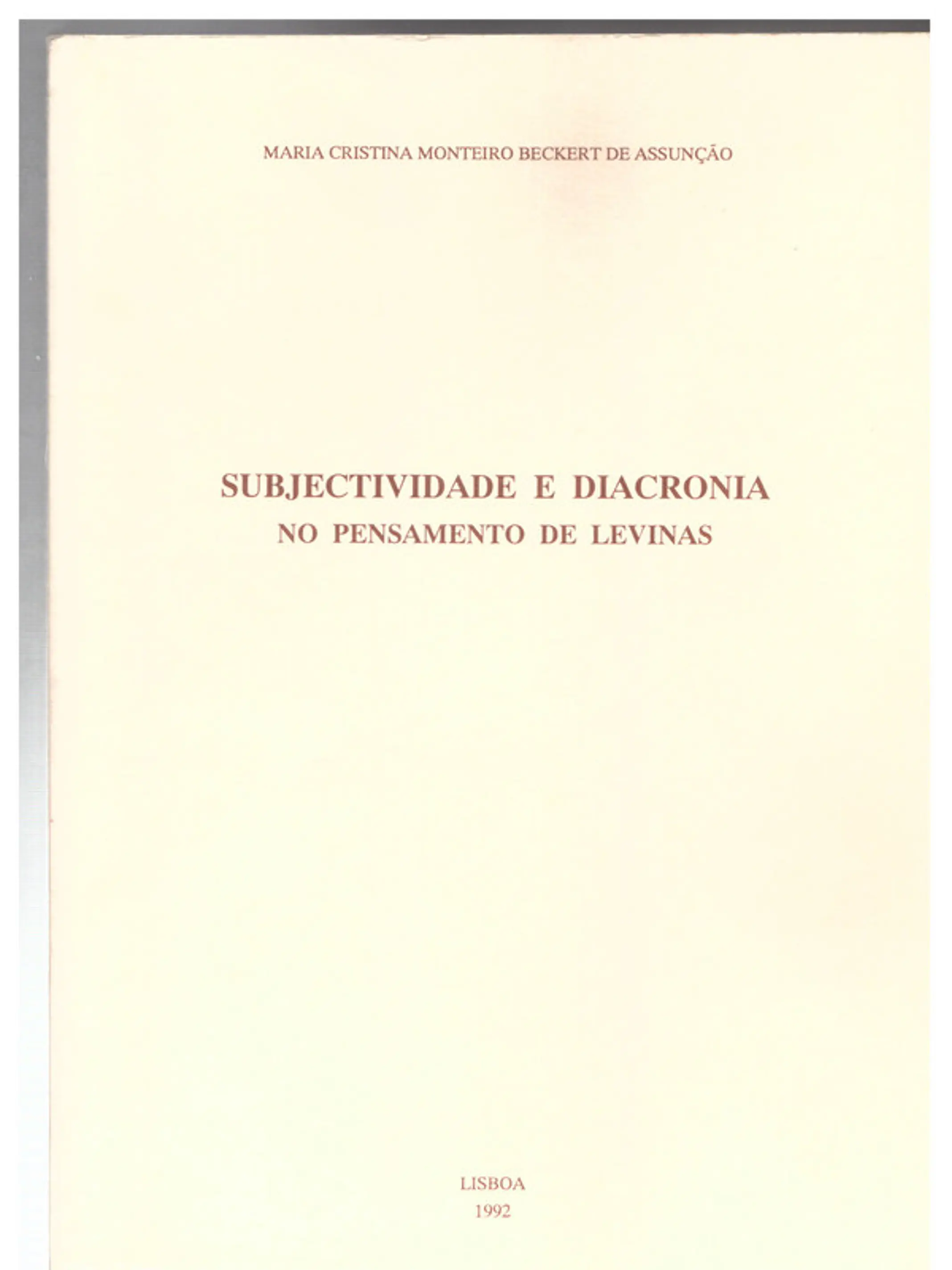 Subjetividade e diacronia no pensamento de Levinas 1