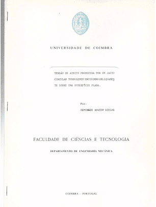 Tensão de atrito produzida por um jato circular turbulento incidindo obliquamente sobre uma superfície plana