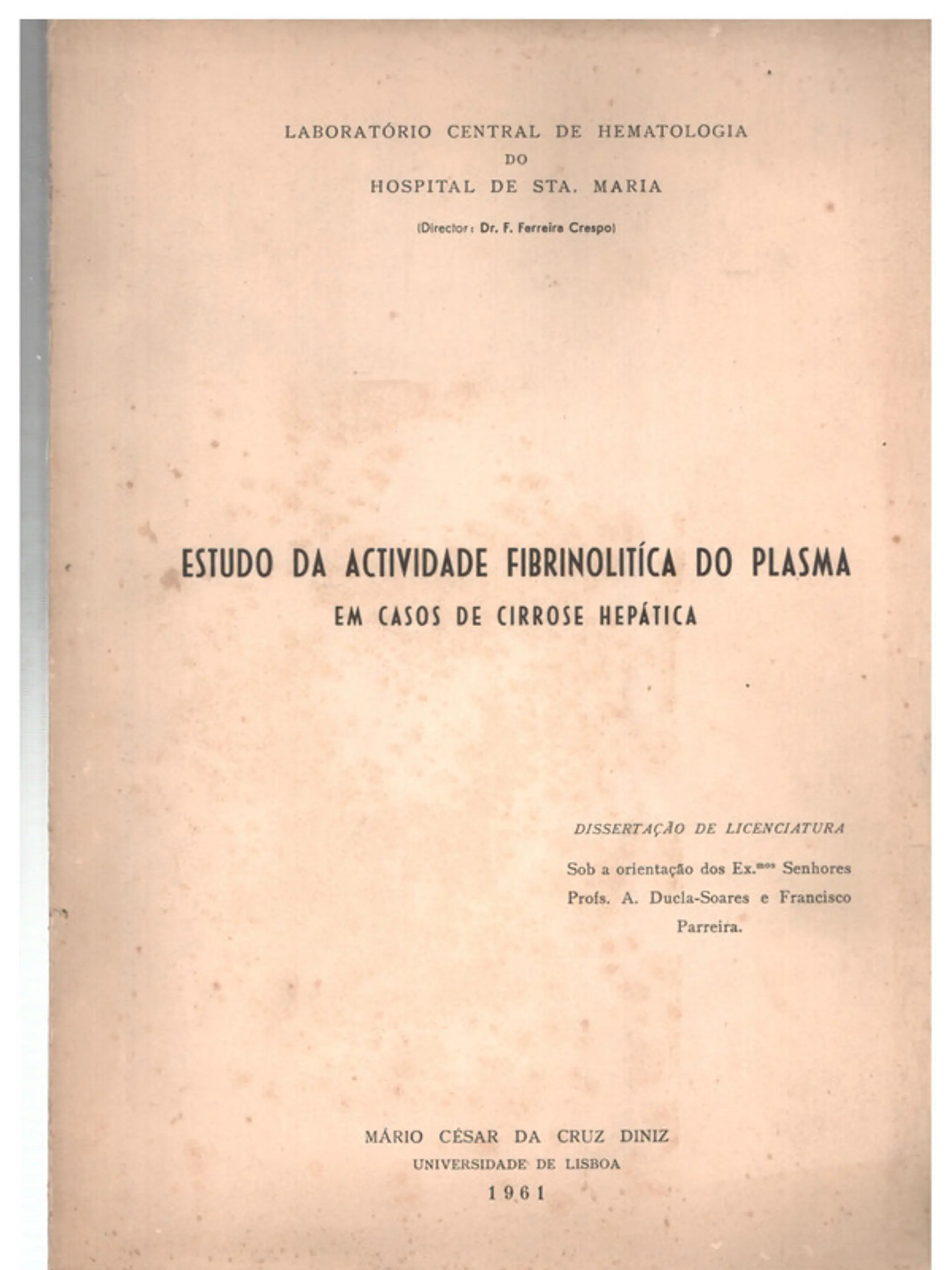 Tudo da atividade fibrinolítica do plasma 1