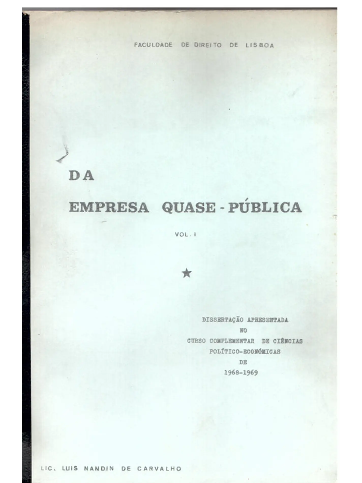 Da empresa quase pública volume um 1