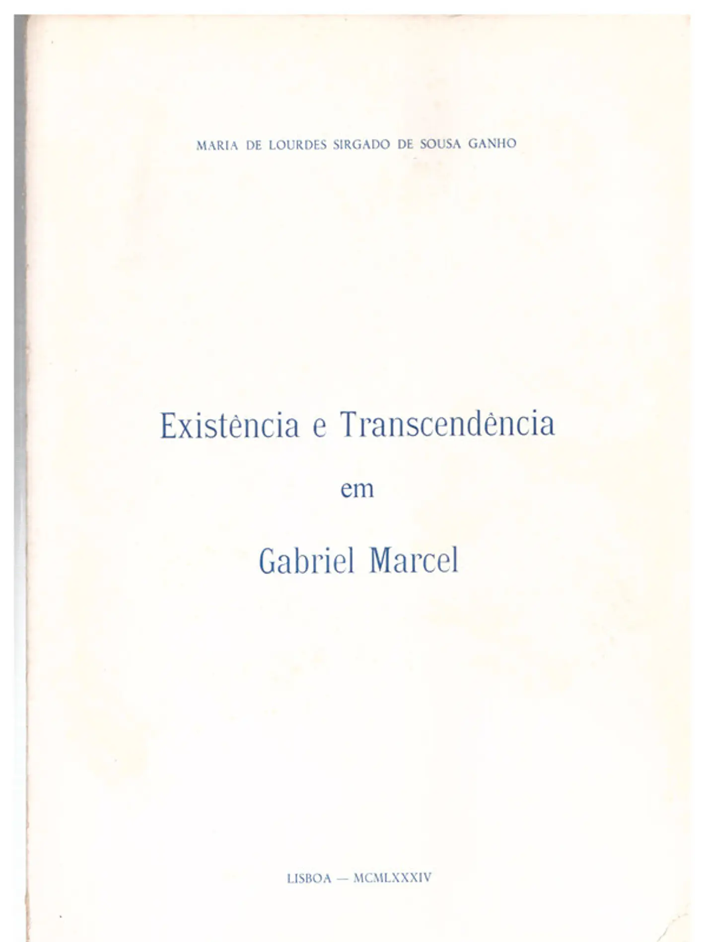 Existência e transcendência em Gabriel Marcel 1