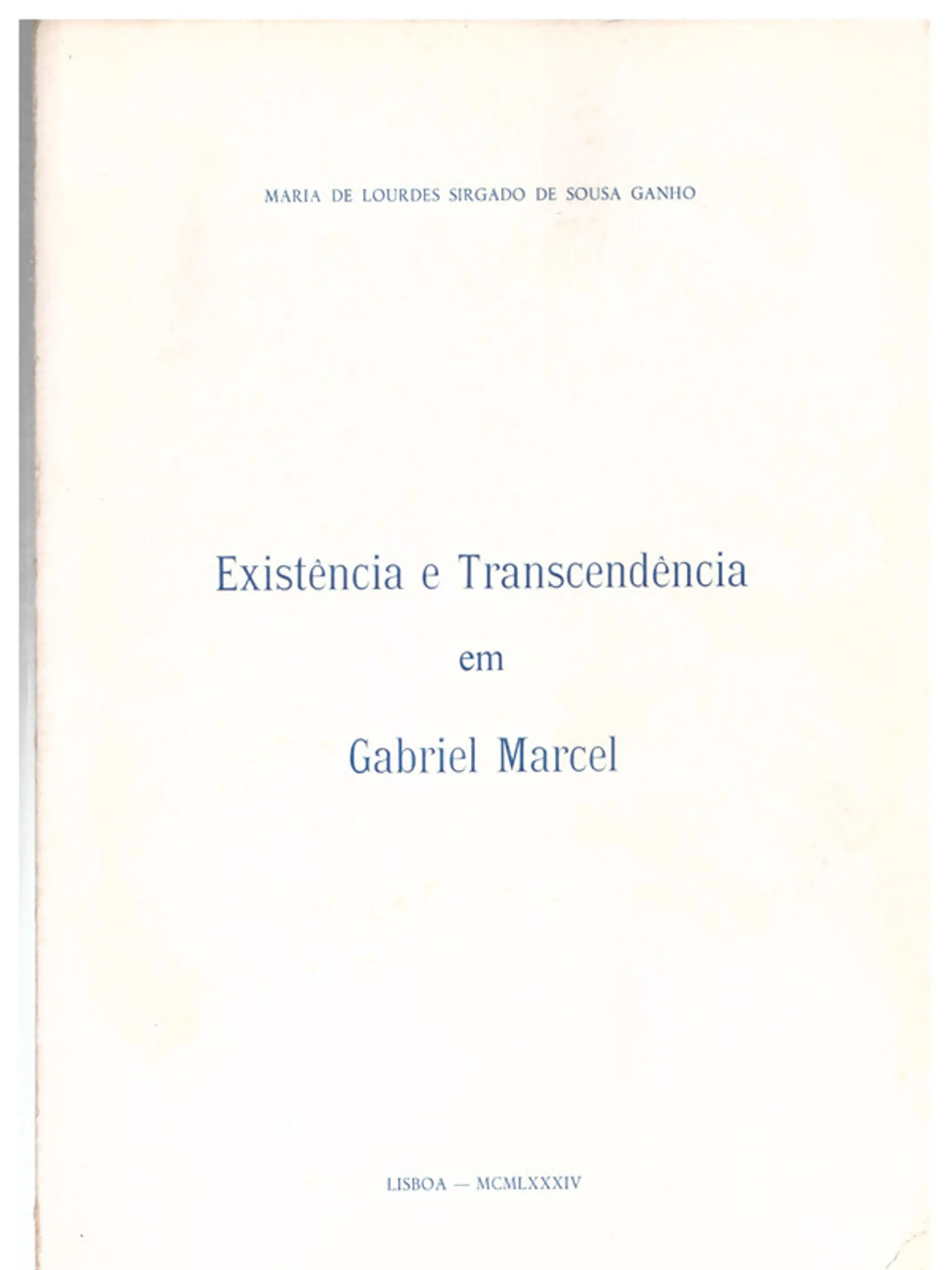 Existência e transcendência em Gabriel Marcel 1