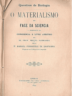O materialismo em face da sciencia (volume I)