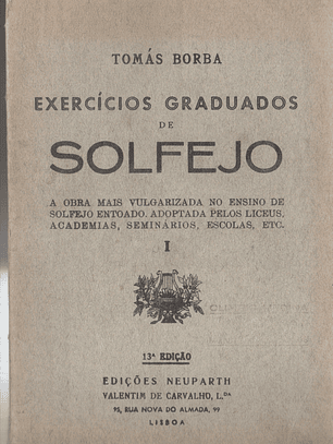 Exercícios graduados de solfejo 1