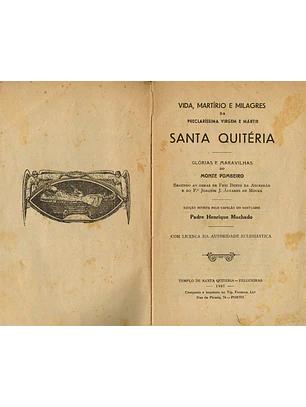 Vida, martírio e milagres de S. Quitéria