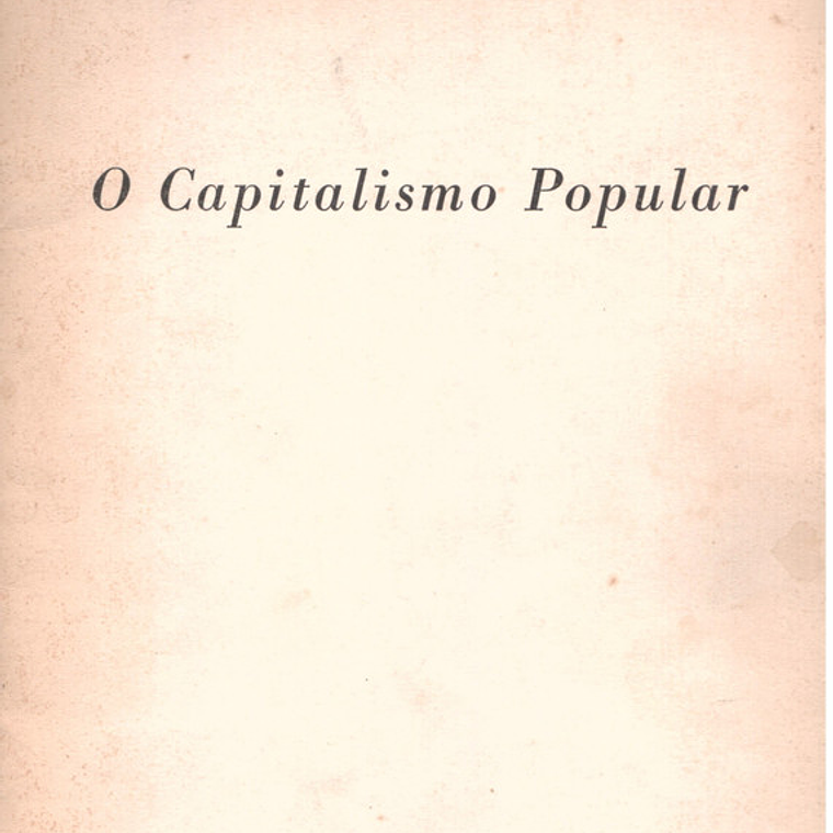 O capitalismo popular 1