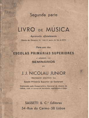 Livro de música para uso das escolas primárias superiores