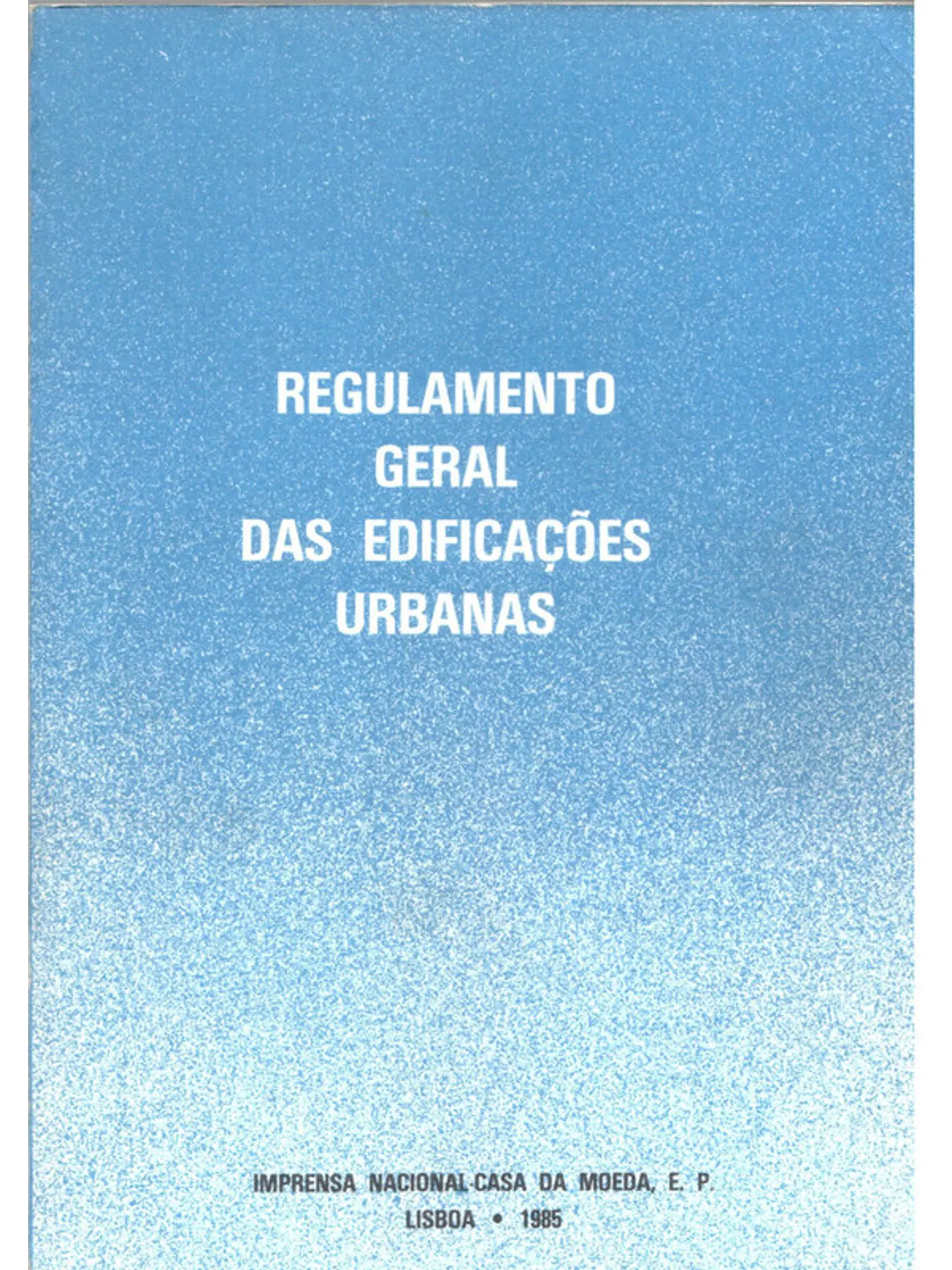 Regulamento Geral das edificações urbanas 1