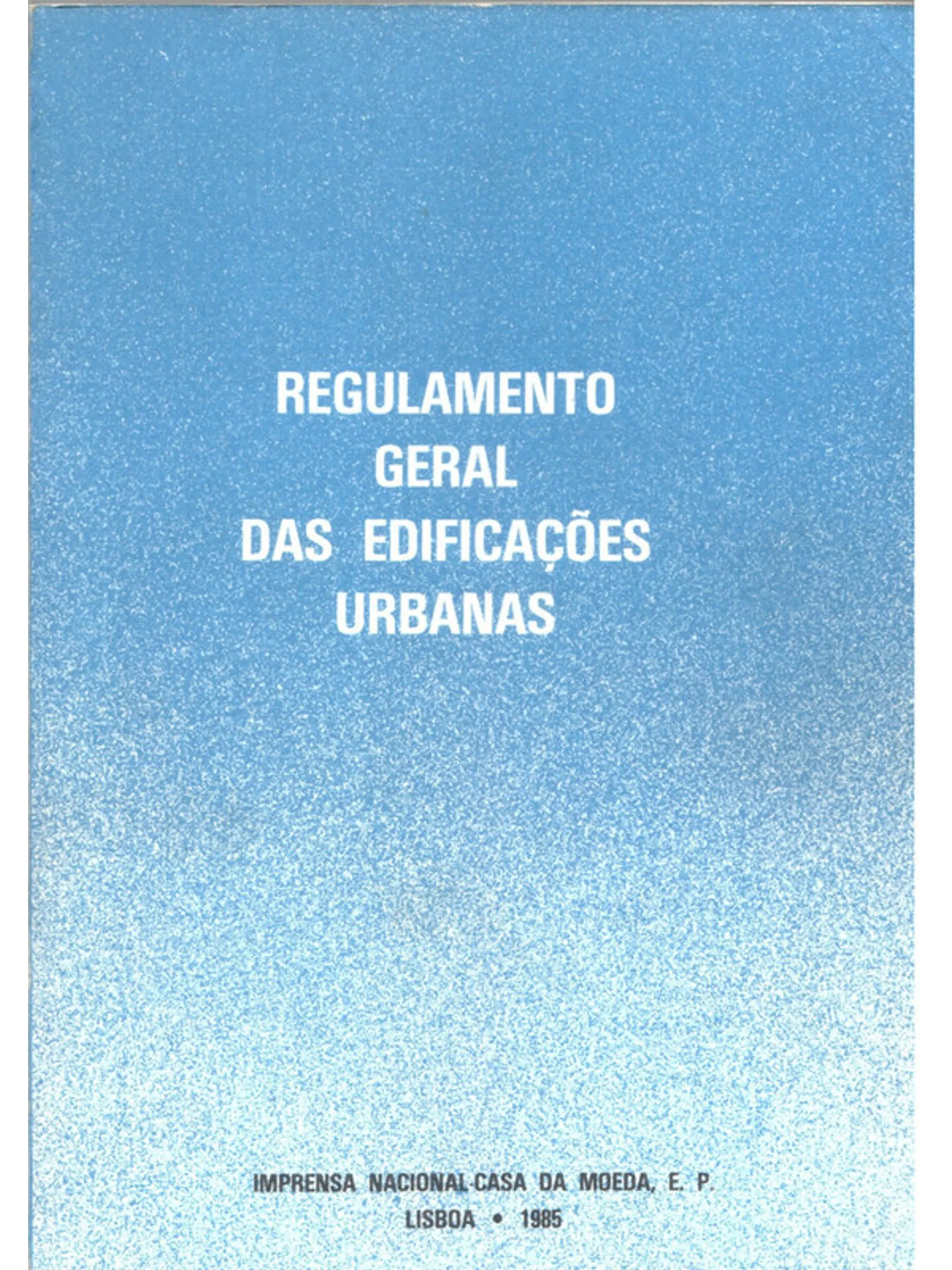 Regulamento Geral das edificações urbanas 1