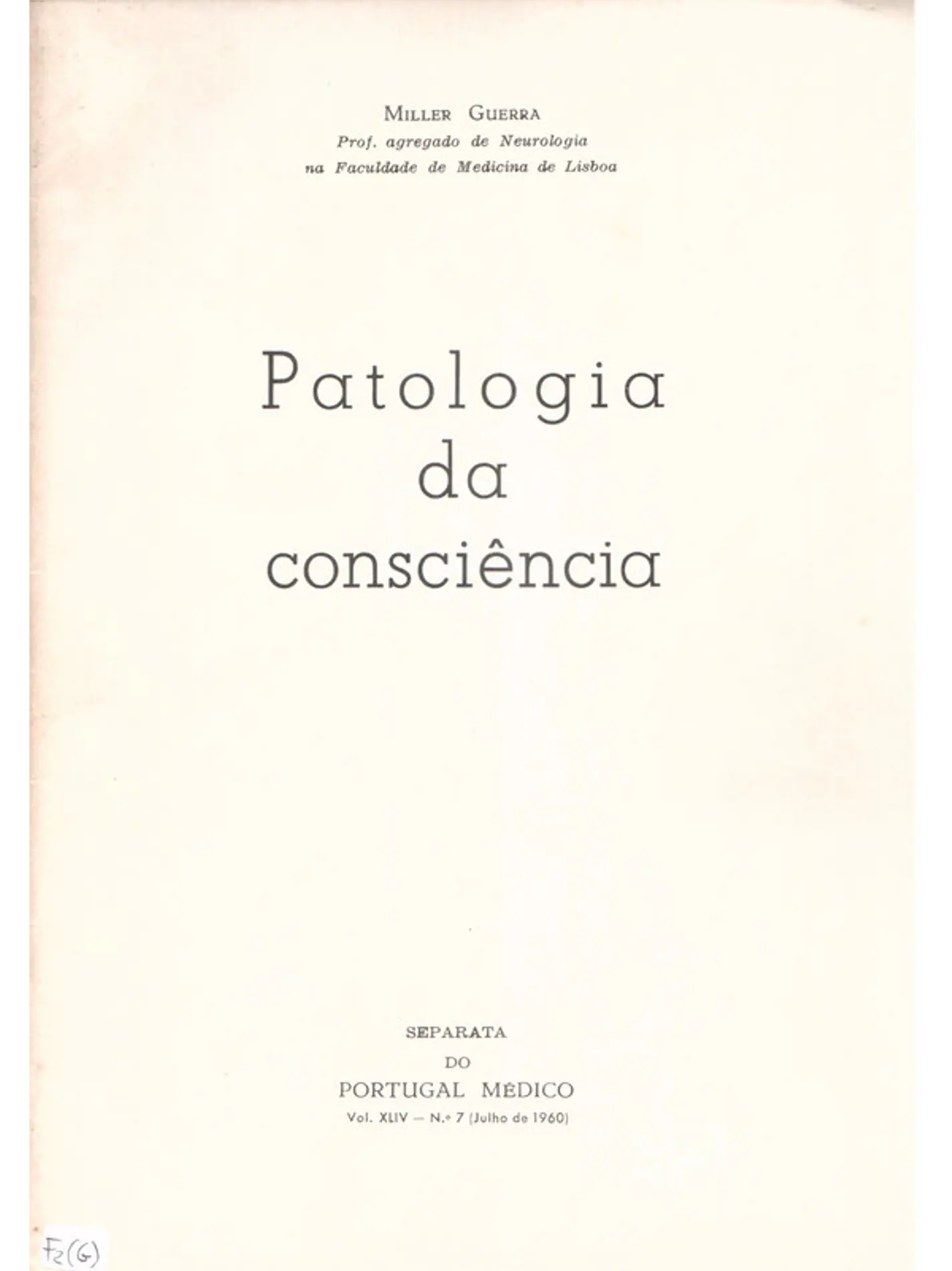 Patologia da consciência 1
