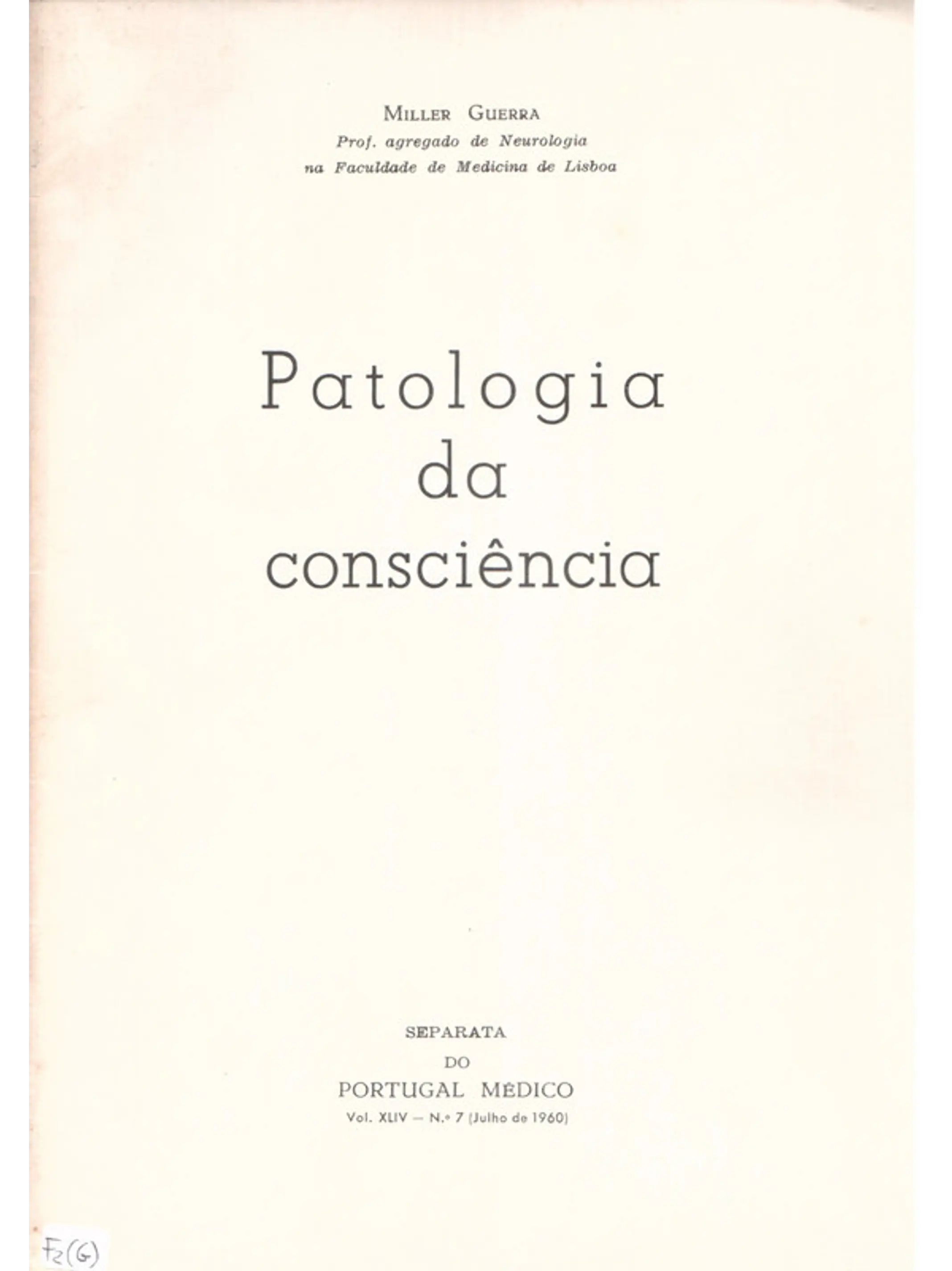 Patologia da consciência 1