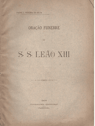 Oração fúnebre de sua santidade Leão XIII