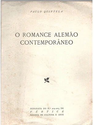 O romance alemão contemporâneo