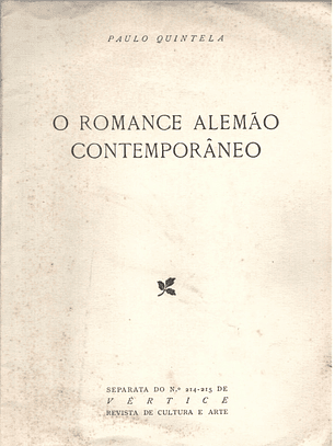 O romance alemão contemporâneo