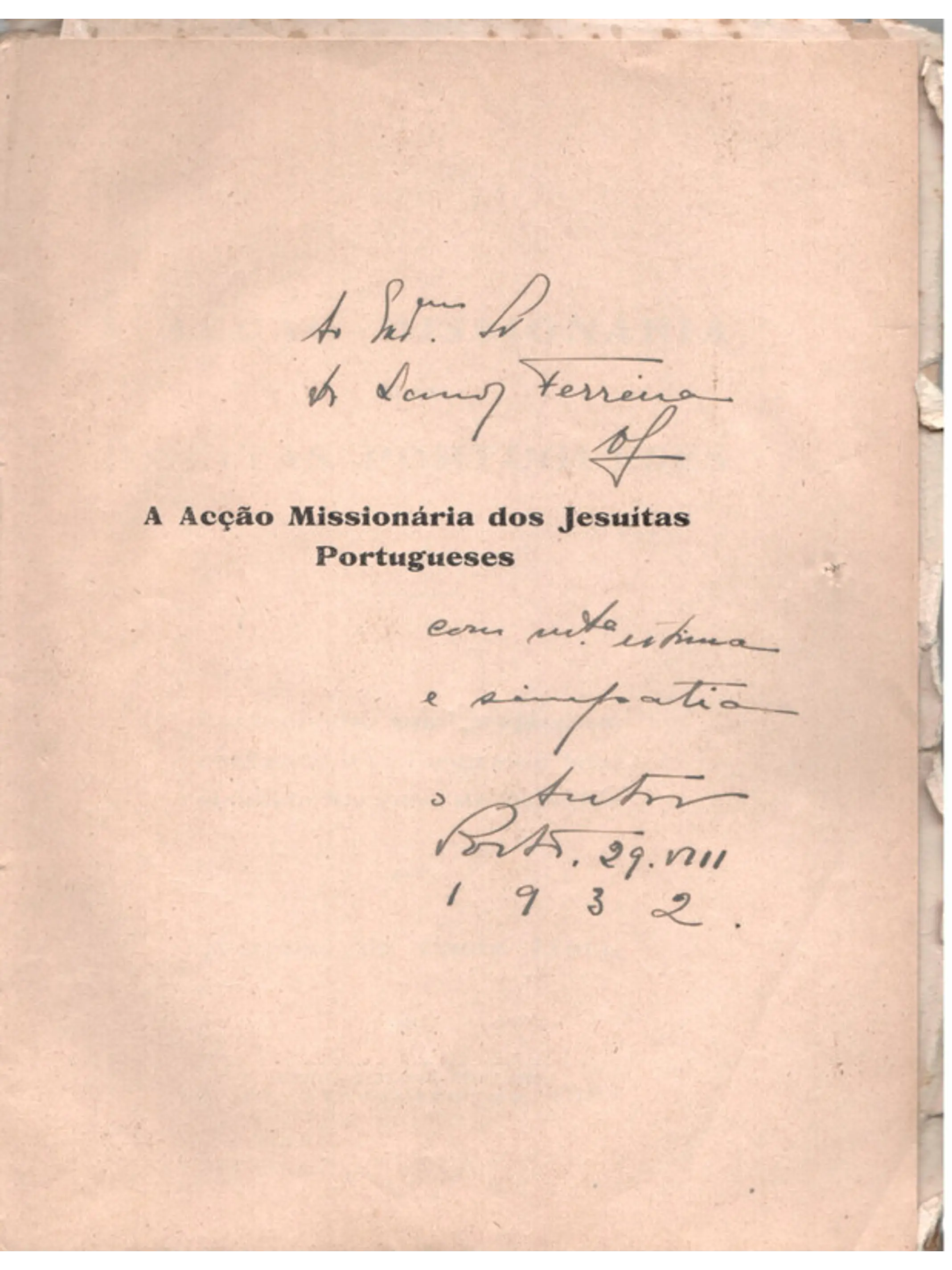 A ação missionária dos jesuítas portugueses 1