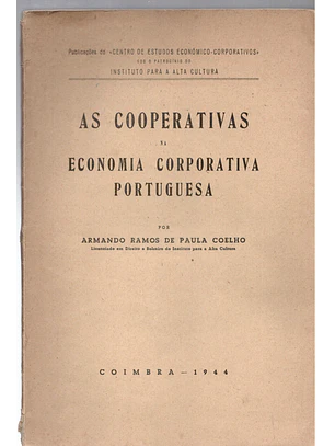 As cooperativas na economia corporativa portuguesa