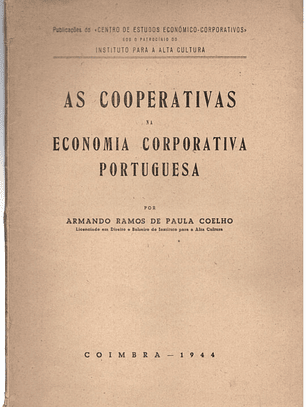 As cooperativas na economia corporativa portuguesa