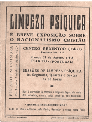 Limpeza psíquica e breve a exposição sobre o racionalismo cristão