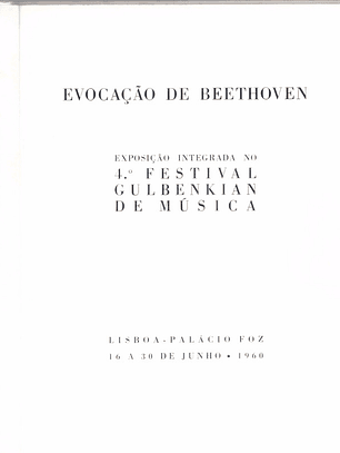 Evocação de Beethoven exposição integrada no quarto festival gulbenkian de música