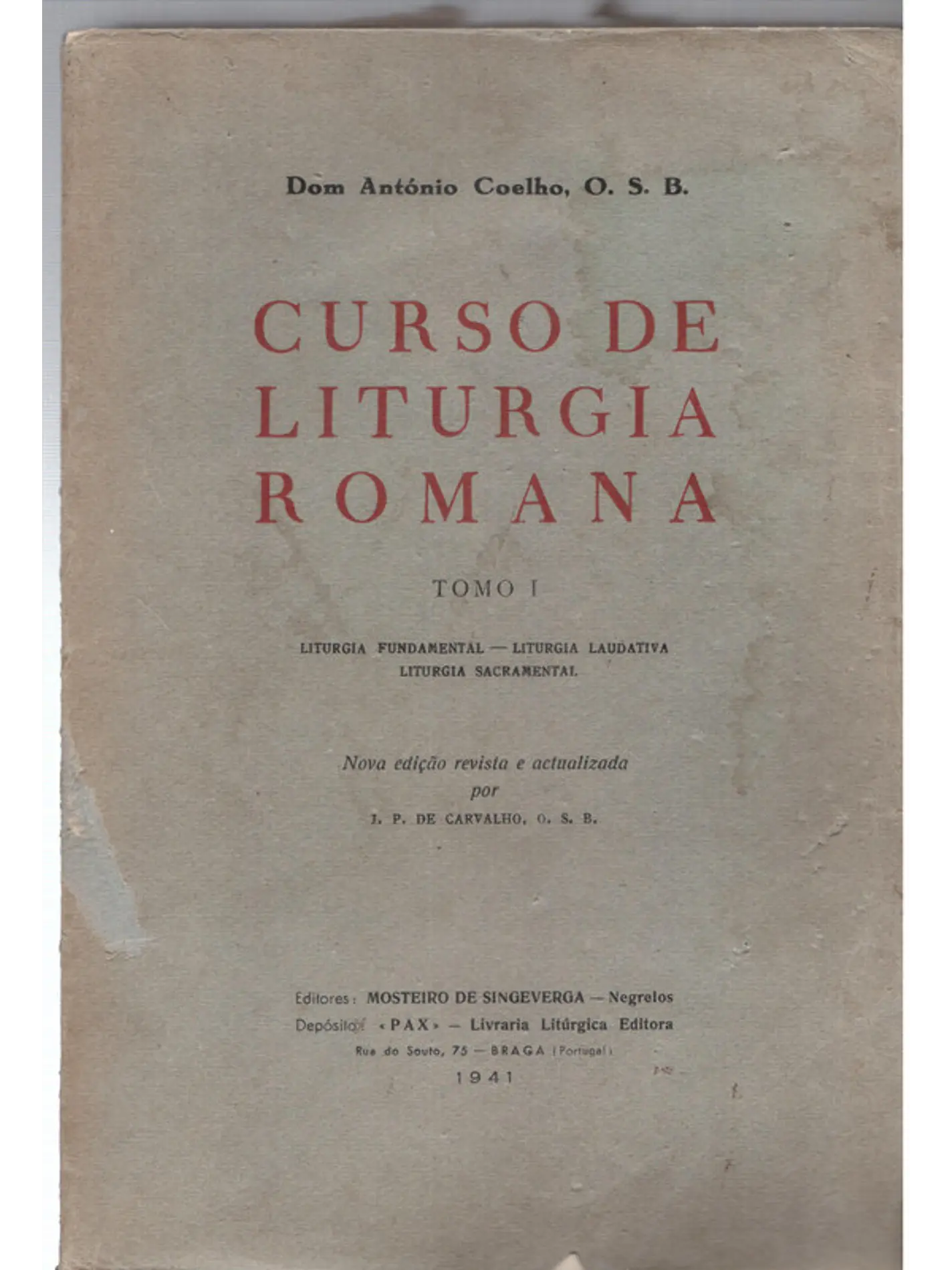 Curso de liturgia romana I - nova edição revista e atualizada 1