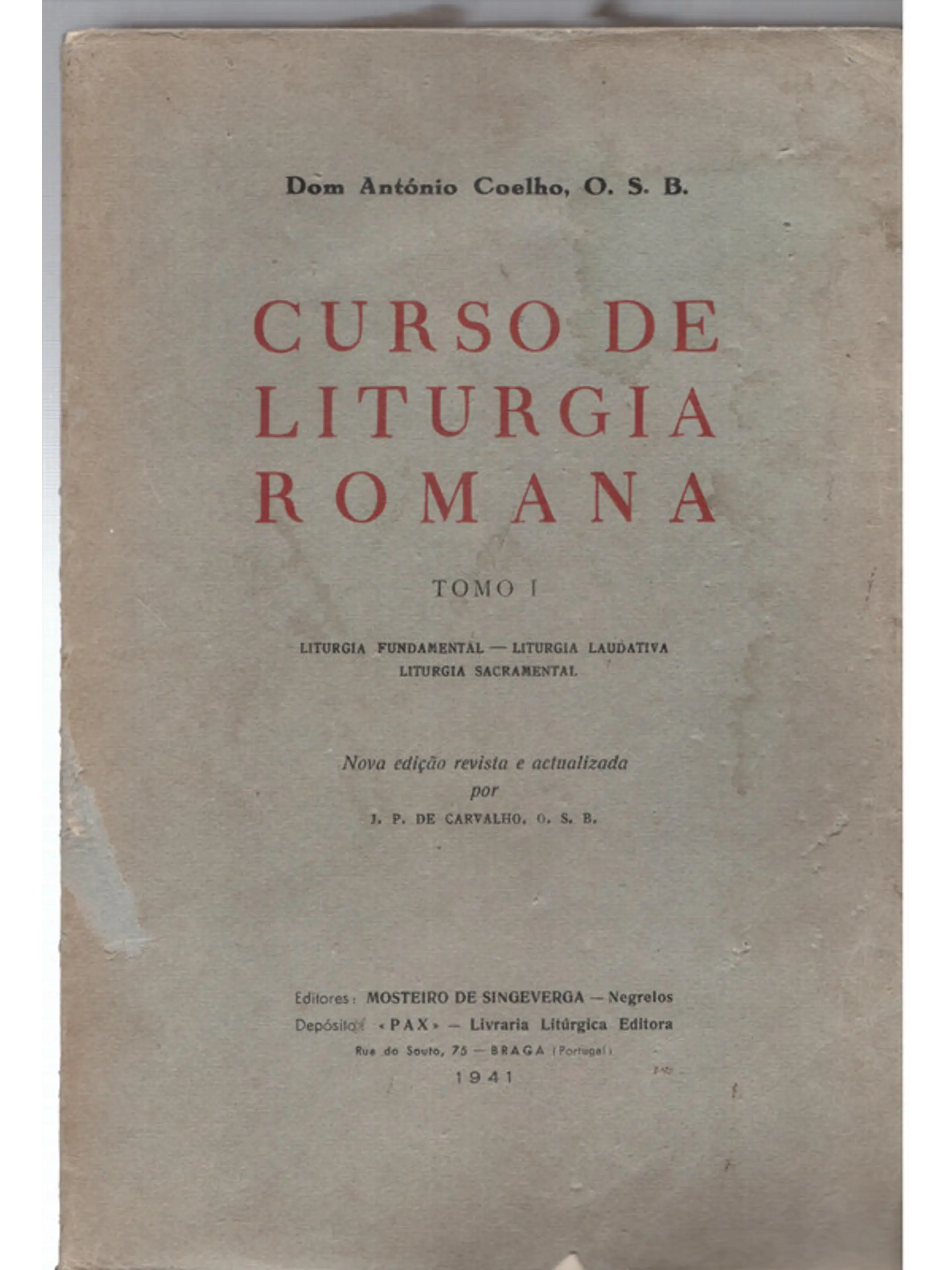 Curso de liturgia romana I - nova edição revista e atualizada 1