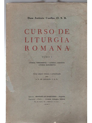 Curso de liturgia romana I - nova edição revista e atualizada