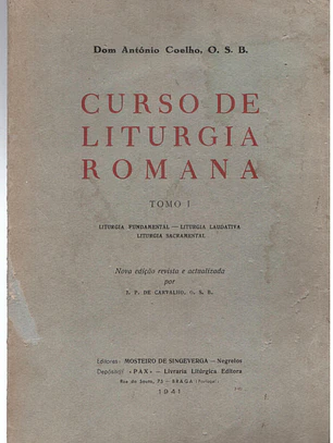 Curso de liturgia romana I - nova edição revista e atualizada