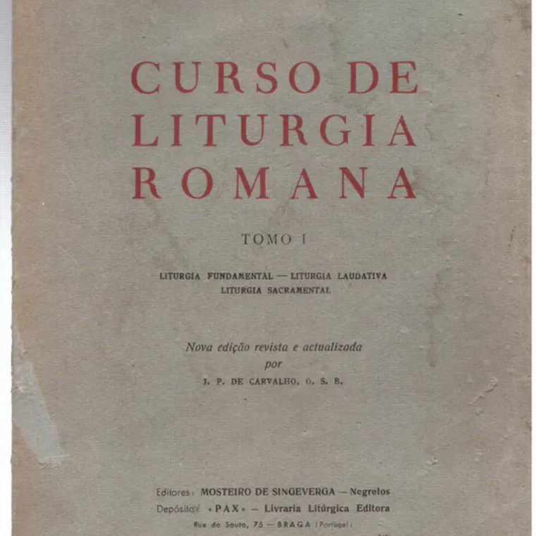 Curso de liturgia romana I - nova edição revista e atualizada 1