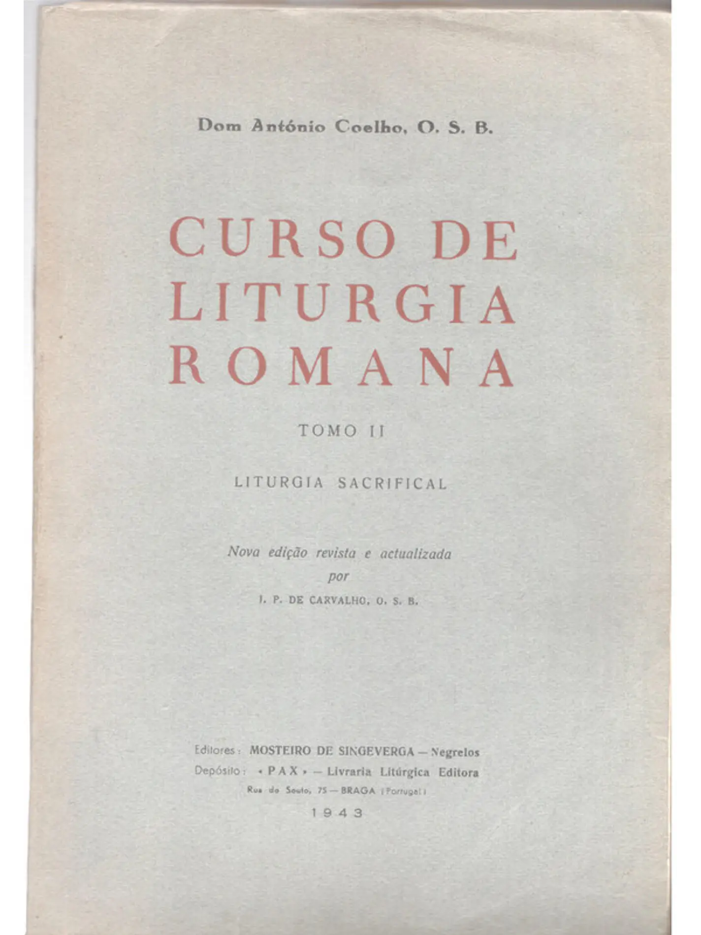 Curso de liturgia romana II - nova edição revista e atualizada 1