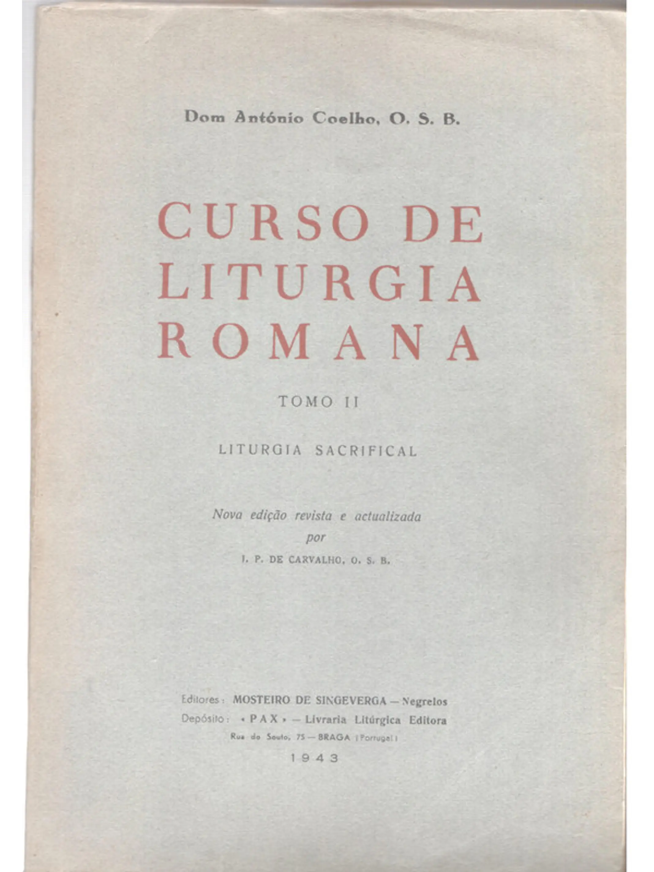 Curso de liturgia romana II - nova edição revista e atualizada 1