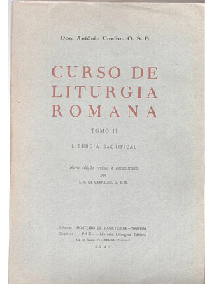 Curso de liturgia romana II - nova edição revista e atualizada