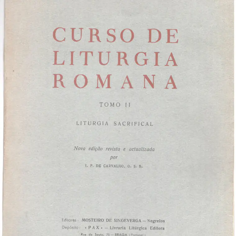 Curso de liturgia romana II - nova edição revista e atualizada 1
