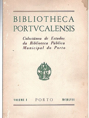 Colectânea de estudos da biblioteca pública municipal do Porto - Volume 1