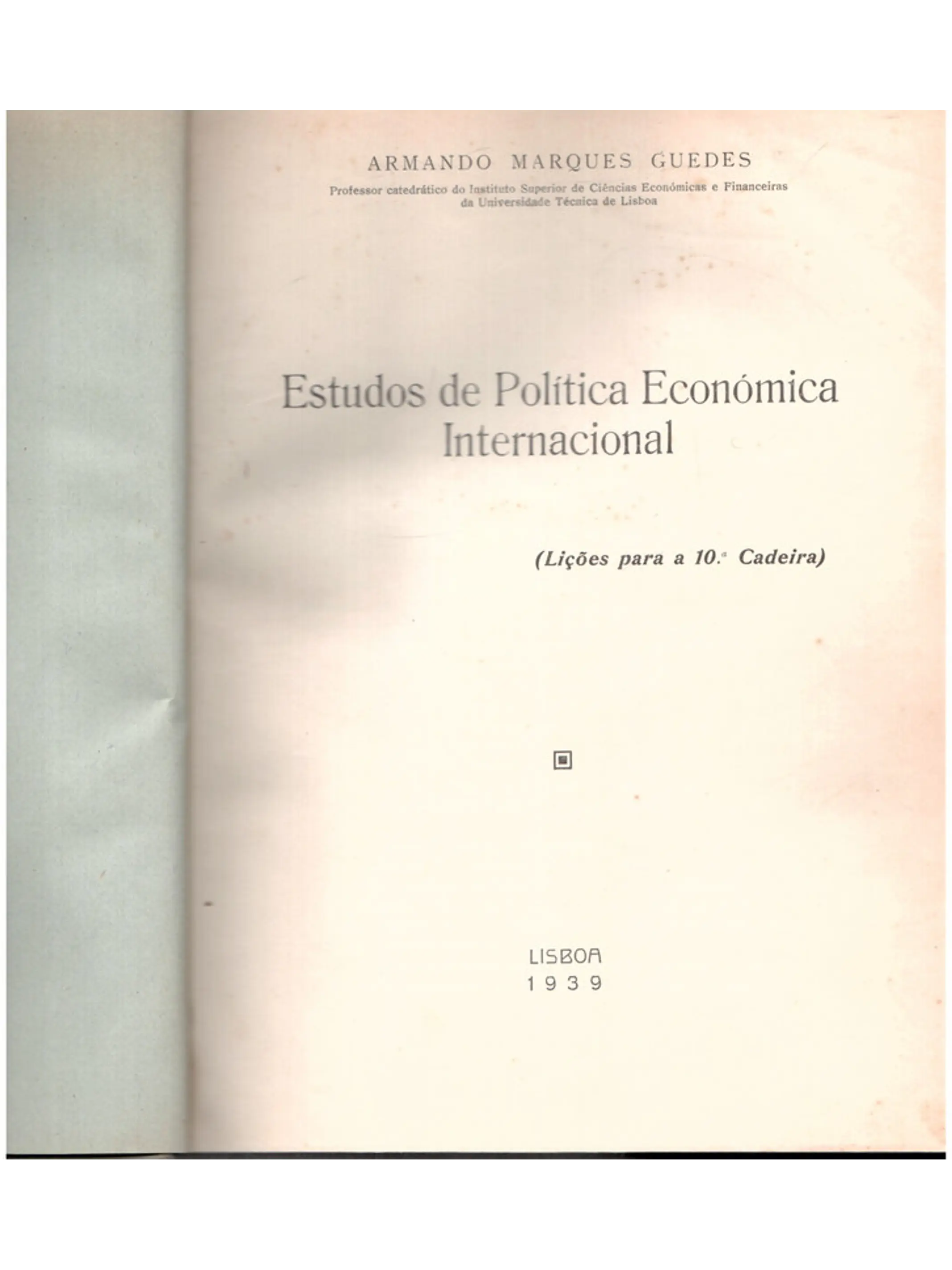 Estudos de política económica Internacional 1